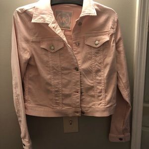 NWT Michael Kors blush pink jean jacket